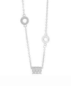 collier strass argent femme