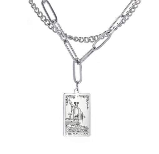 Collier multirang carte de tarot-Le Bateleur