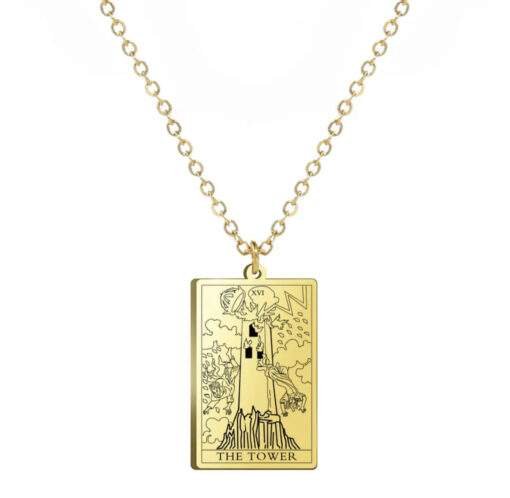 La Maison Dieu - Collier carte tarot