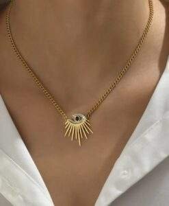 Collier tendance 2024- oeil porte-bonheur