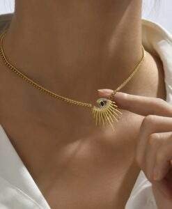 Collier tendance 2024- oeil porte-bonheur