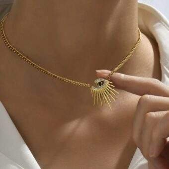 Collier tendance 2024- oeil porte-bonheur