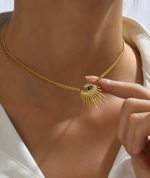 Collier tendance 2024- oeil porte-bonheur